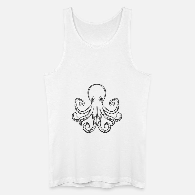 Krake - Männer Bio Tank Top - Weiß
