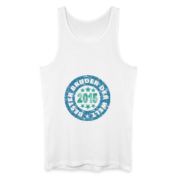 Geschwister 2015 - Männer Bio Tank Top - Weiß - Vorne