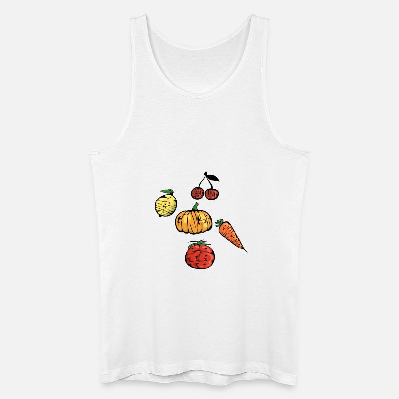 5 Obst und Gemüse - Graff - Männer Bio Tank Top - Weiß