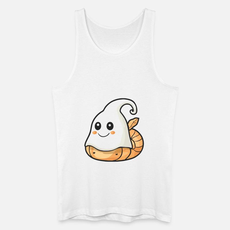 Schnecke Halloween Comic Geist - Männer Bio Tank Top - Weiß