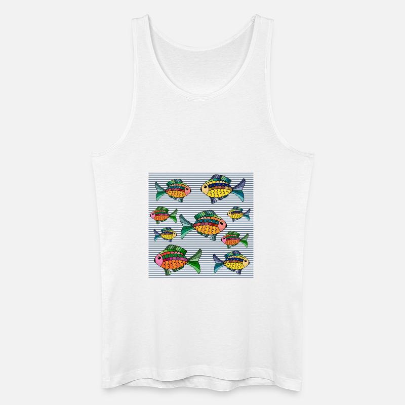 Fische - Männer Bio Tank Top - Weiß