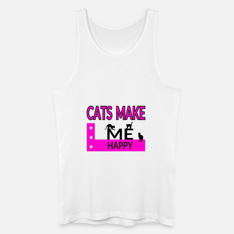 Katzen - Männer Bio Tank Top - Weiß