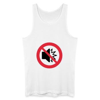 Transparent: Keine lauten Geräusche - Stille - Autismus - Männer Bio Tank Top - Weiß - Vorne