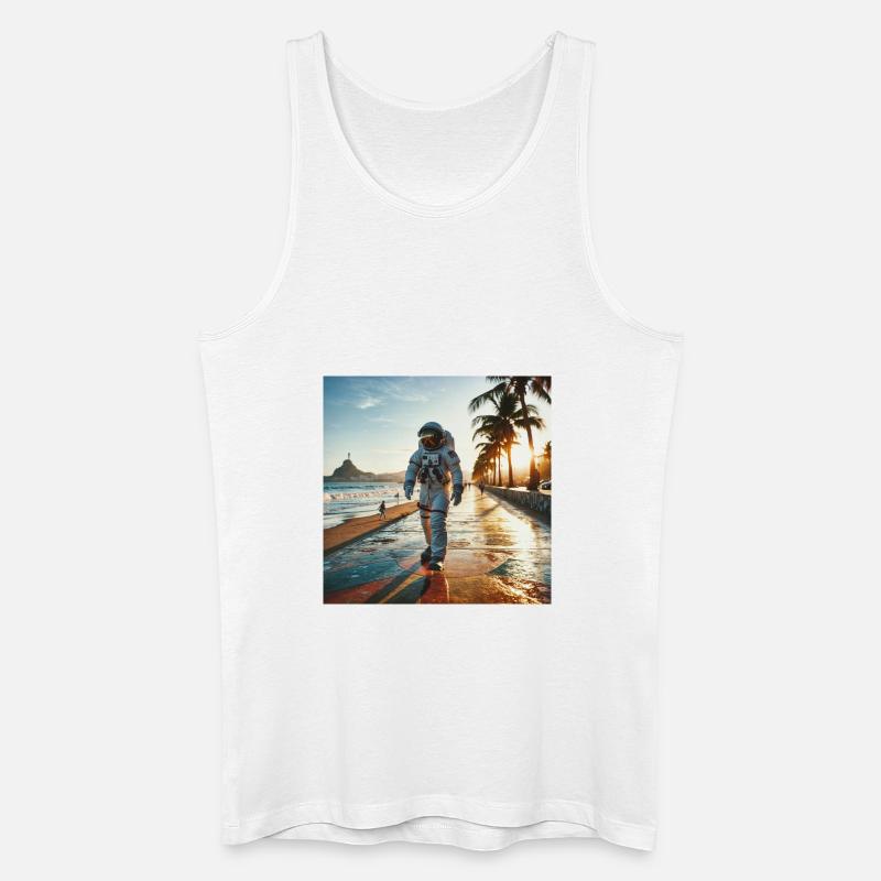 Astronaut - Männer Bio Tank Top - Weiß