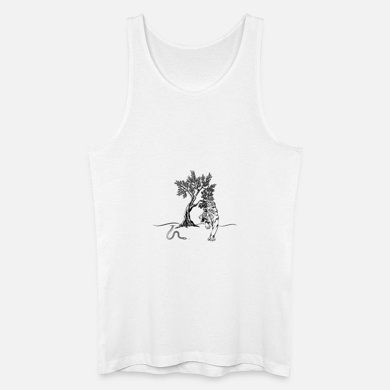 "never alone" - Männer Bio Tank Top - Weiß