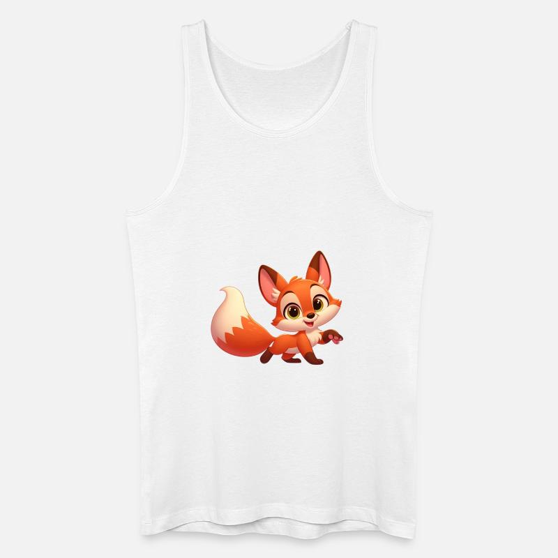 Fuchs 7 - Männer Bio Tank Top - Weiß