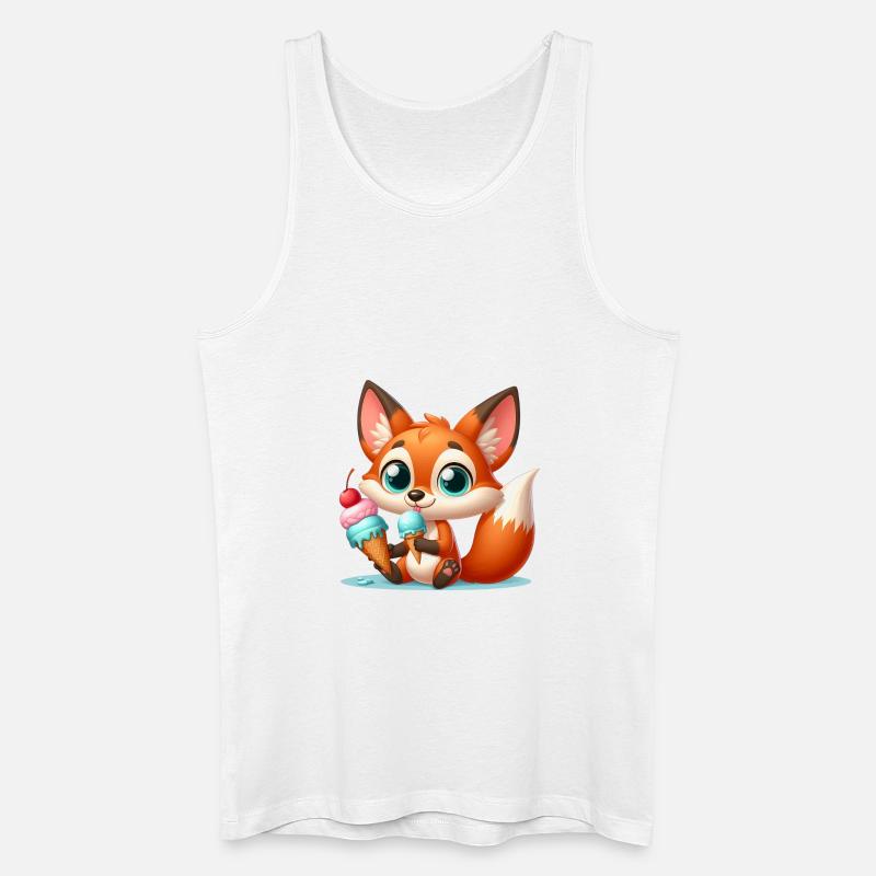 FOX 8 - Männer Bio Tank Top - Weiß