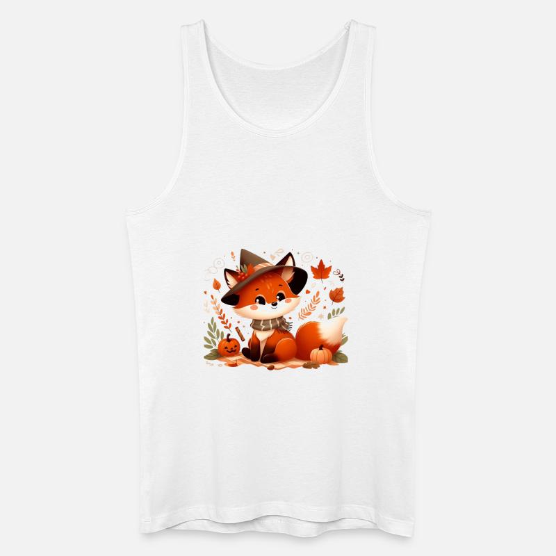 Fuchs Herbst 6 - Männer Bio Tank Top - Weiß