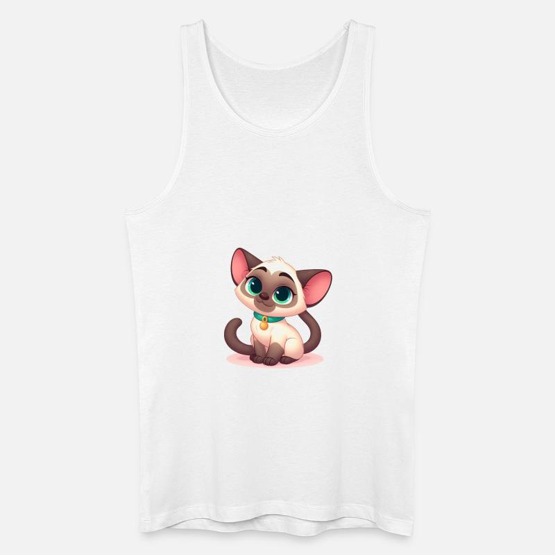 Siamesisch 11 - Männer Bio Tank Top - Weiß