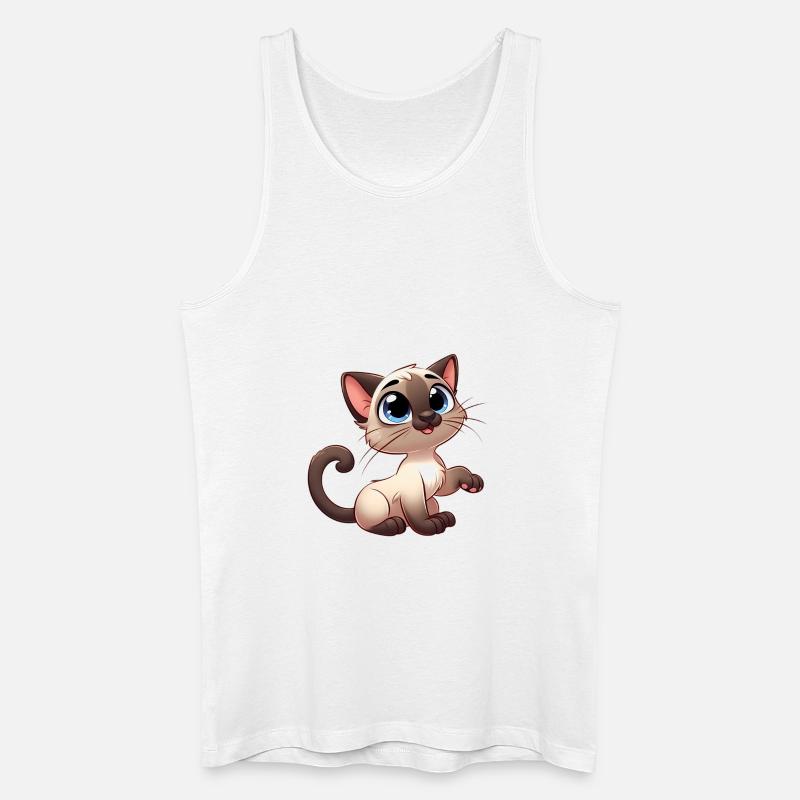 Siamesisch 1 - Männer Bio Tank Top - Weiß