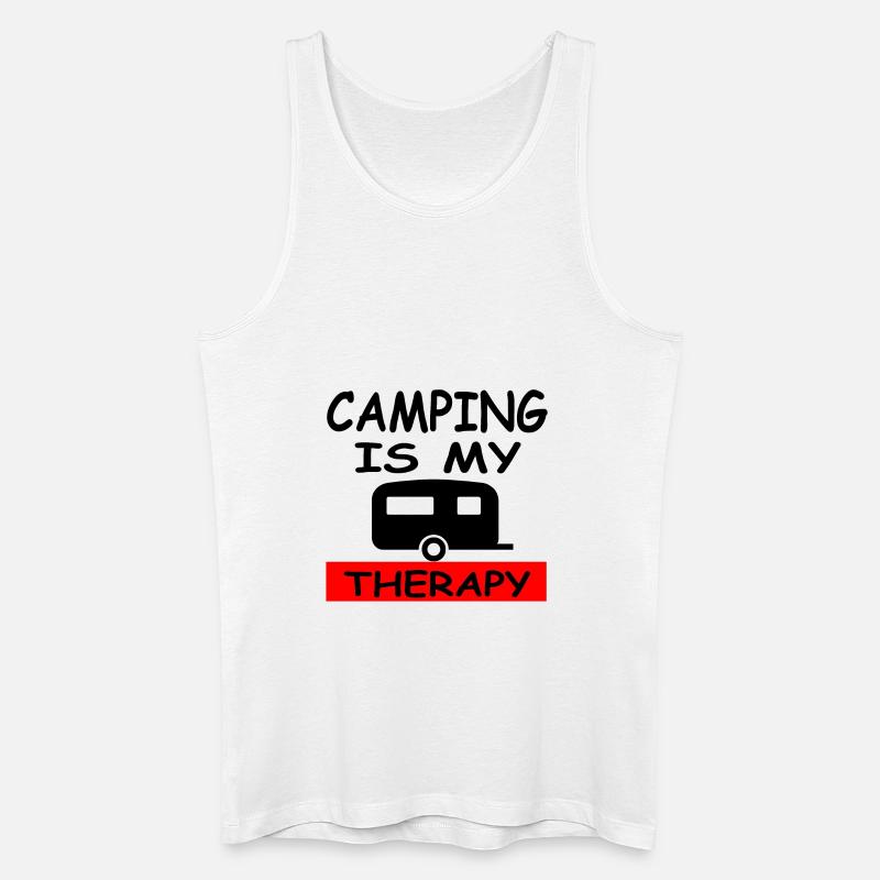 Camping - Männer Bio Tank Top - Weiß