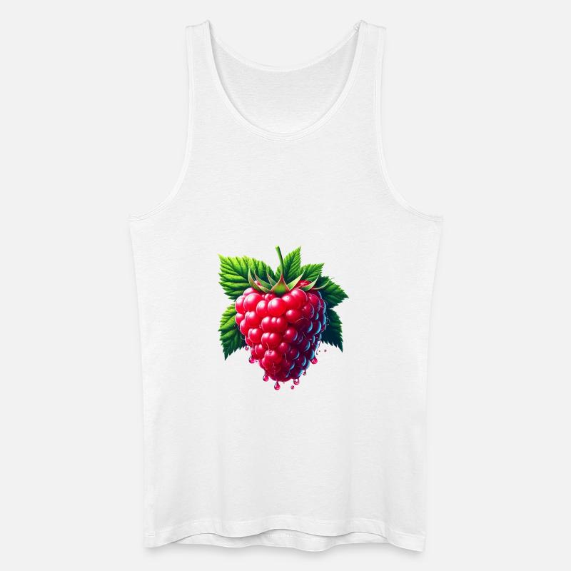 Flüssige Blatthimbeere - Männer Bio Tank Top - Weiß