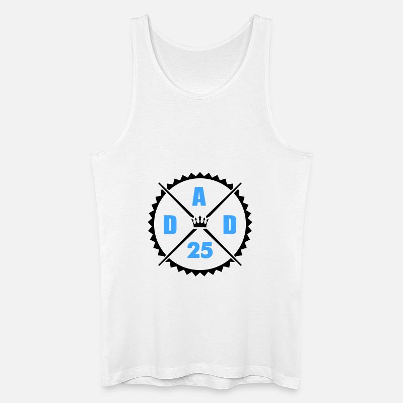 Dad 25 - Männer Bio Tank Top - Weiß