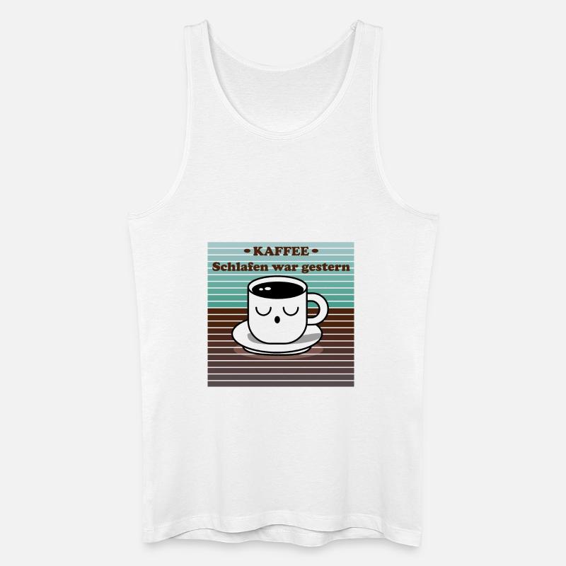 Design "Müde Brühe" - Männer Bio Tank Top - Weiß