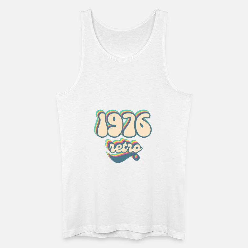 1976 Retro Geschenkidee - Männer Bio Tank Top - Weiß