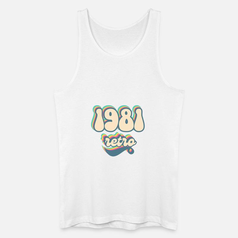 1981 Retro Geschenkidee - Männer Bio Tank Top - Weiß