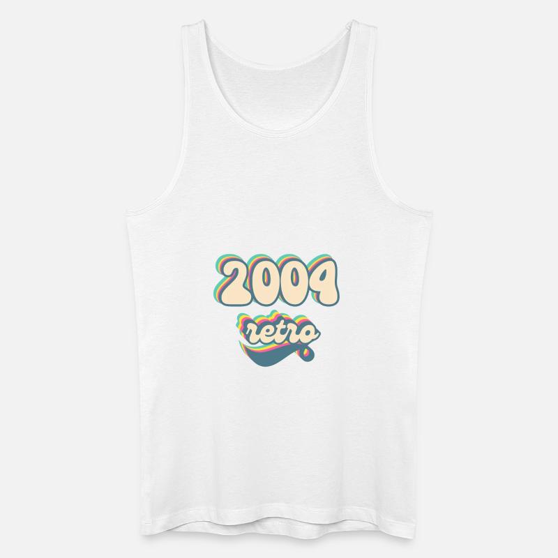 2004 Retro Geschenkidee - Männer Bio Tank Top - Weiß