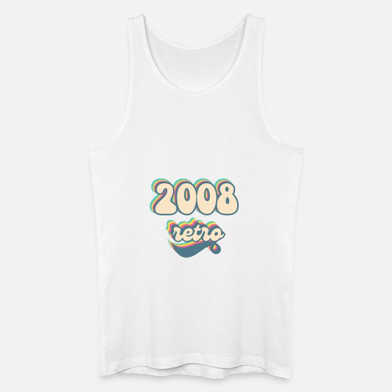 2008 Retro Geschenkidee - Männer Bio Tank Top - Weiß