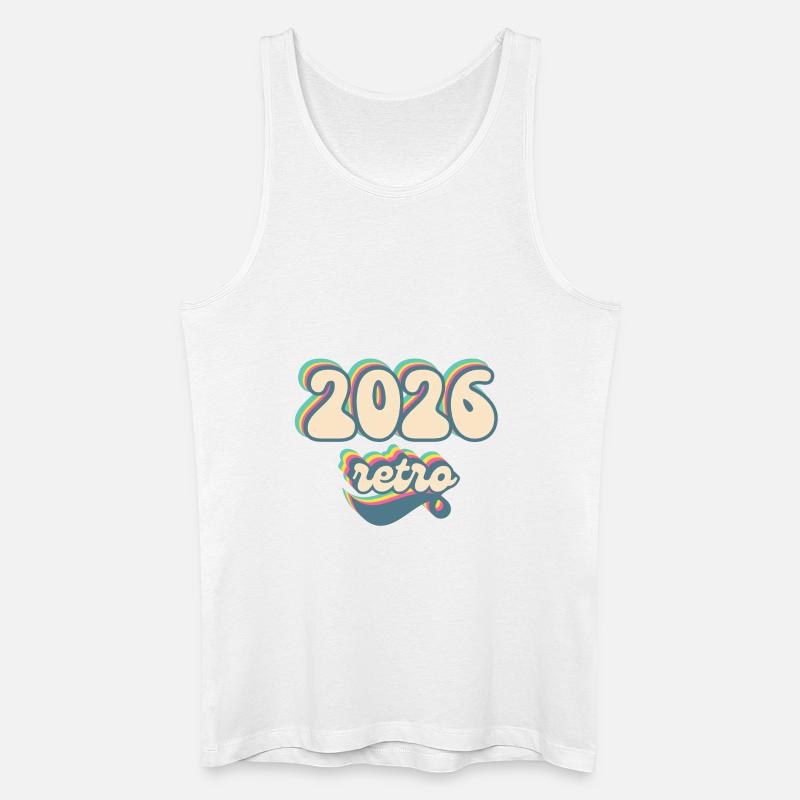 2026 Retro Geschenkidee - Männer Bio Tank Top - Weiß