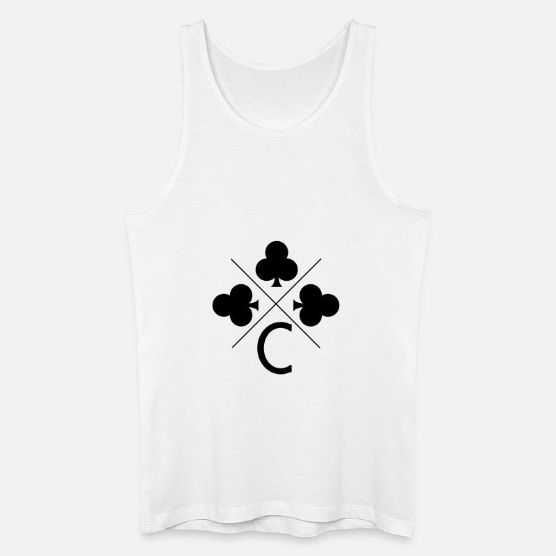 Buchstabe c Glücksklee - Männer Bio Tank Top - Weiß
