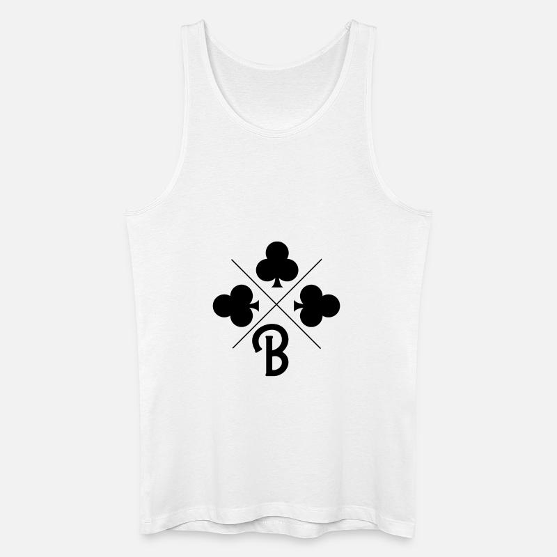 Buchstabe b Glücksklee - Männer Bio Tank Top - Weiß