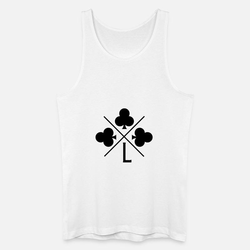Glücksklee-Buchstabe - Männer Bio Tank Top - Weiß