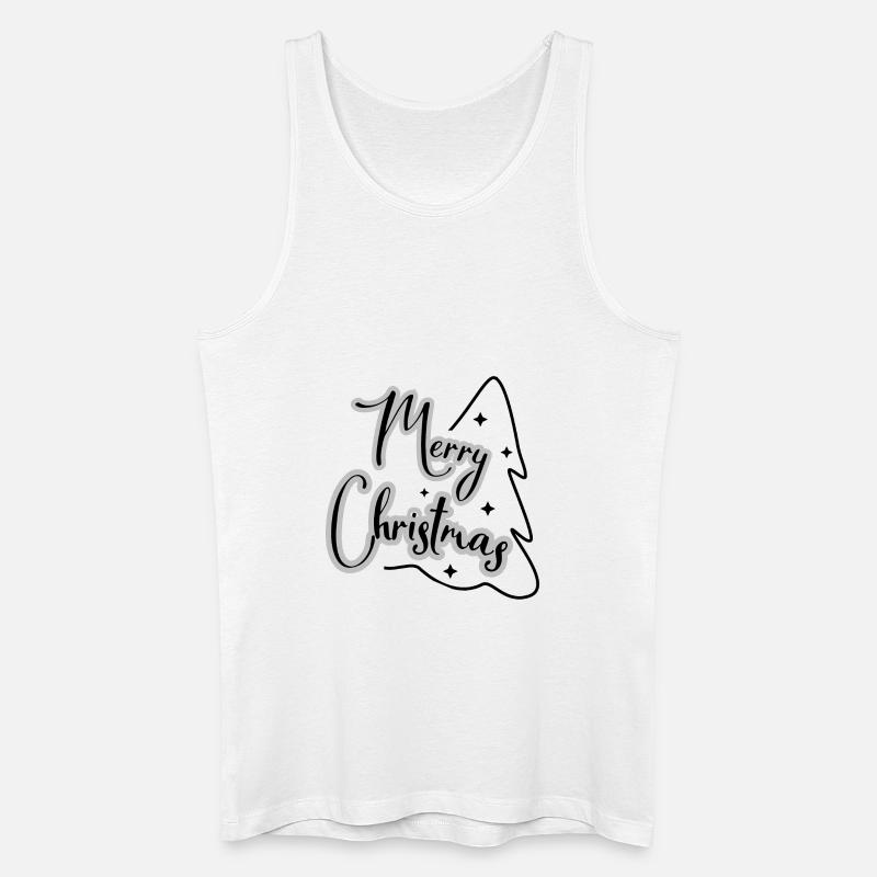 Merry Christmas tree - Männer Bio Tank Top - Weiß