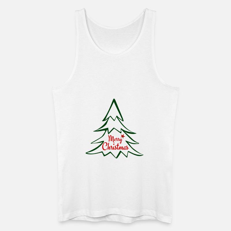 Christmas tree star - Männer Bio Tank Top - Weiß