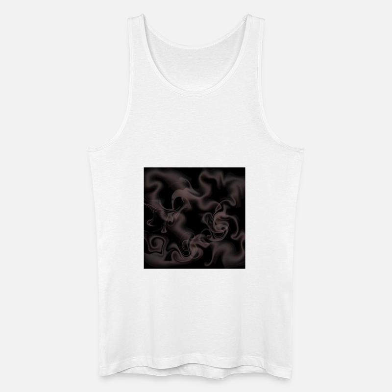 Nebel aud schwarzen Hintergrund! - Männer Bio Tank Top - Weiß