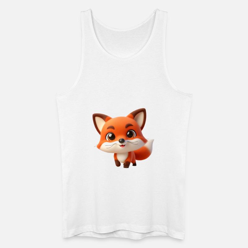 Fuchs 3 - Männer Bio Tank Top - Weiß