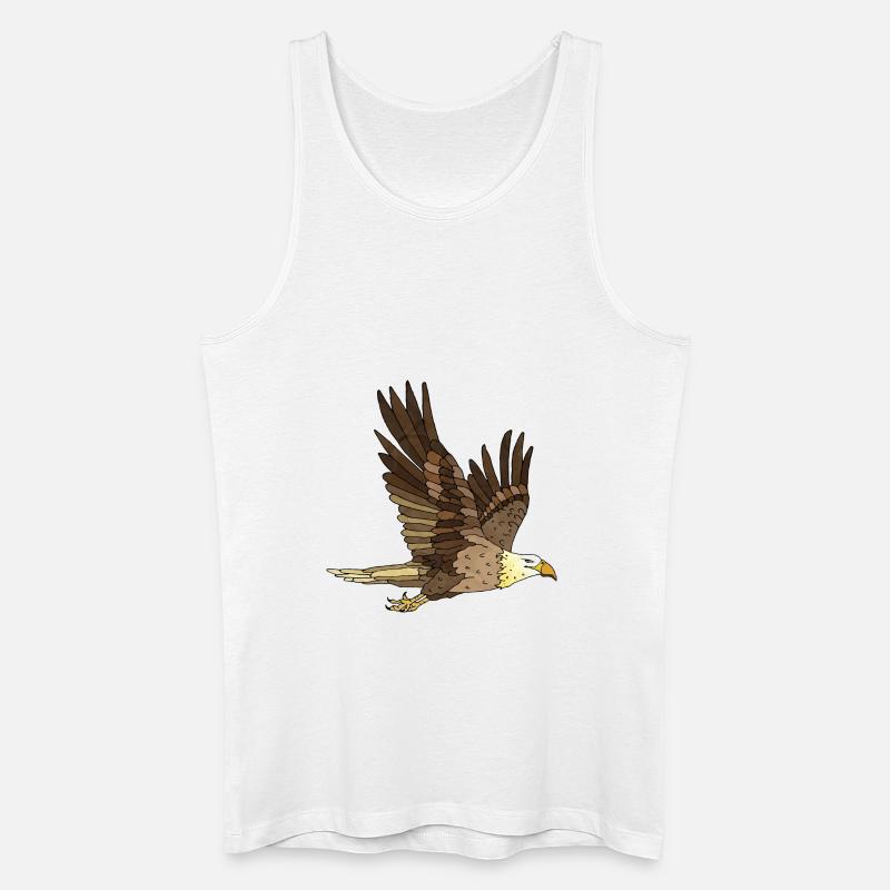 Vogel - Männer Bio Tank Top - Weiß