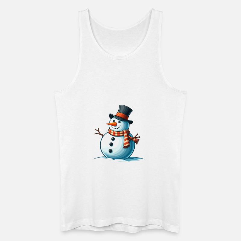 Schneemann - Männer Bio Tank Top - Weiß