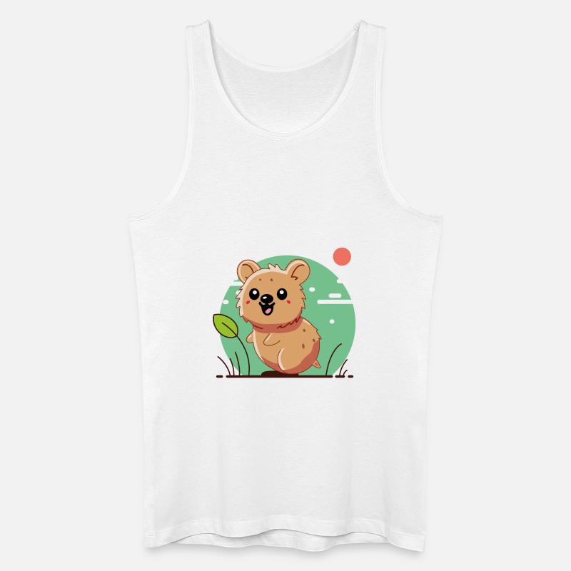 Design "Quokka Bliss" - Männer Bio Tank Top - Weiß