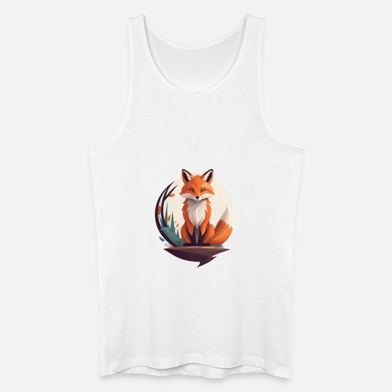 Fuchs - Männer Bio Tank Top - Weiß