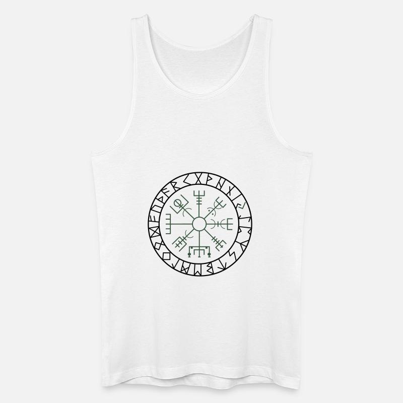 wikinger kompass - Männer Bio Tank Top - Weiß