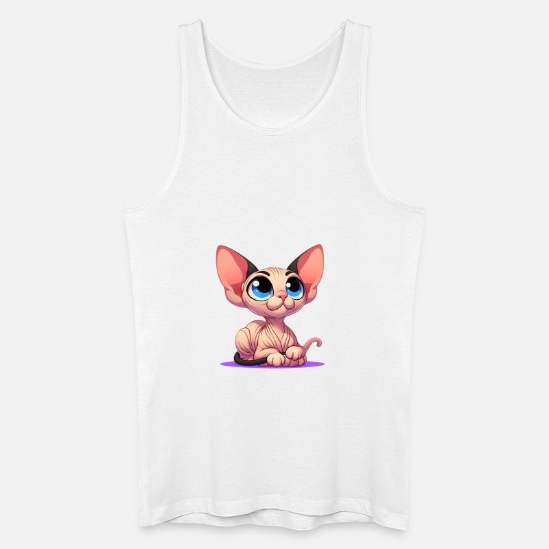 Sphynx 2 - Männer Bio Tank Top - Weiß