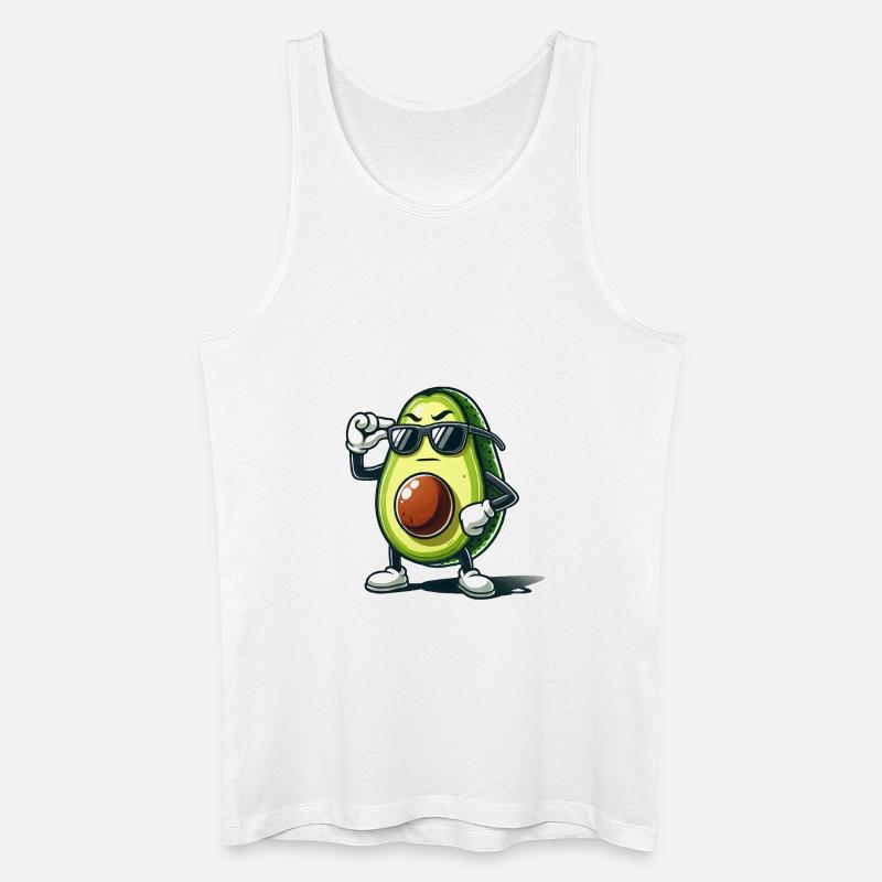 Avocado - Männer Bio Tank Top - Weiß