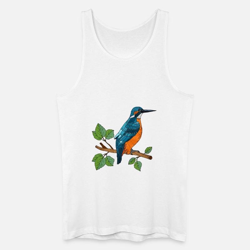 Bunter Vogel - Männer Bio Tank Top - Weiß
