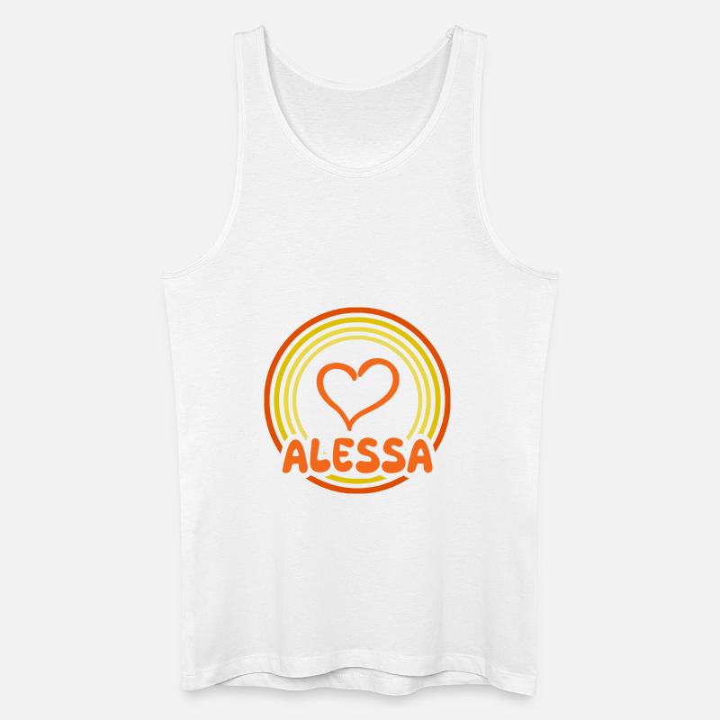 Alessa als Name - Männer Bio Tank Top - Weiß