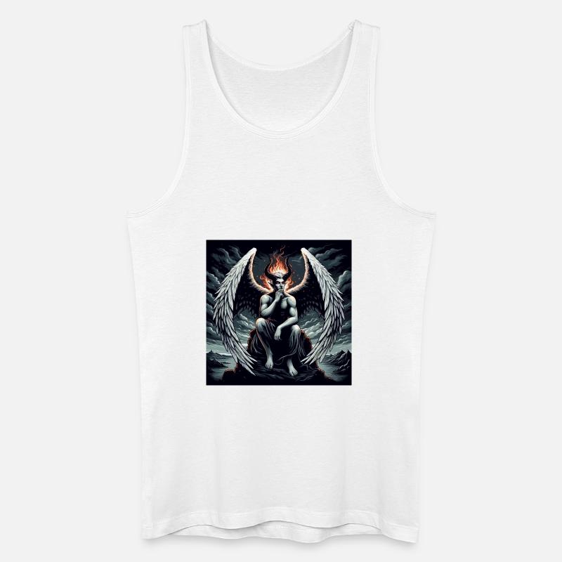 Gefallener Engel in Träumerei - Männer Bio Tank Top - Weiß