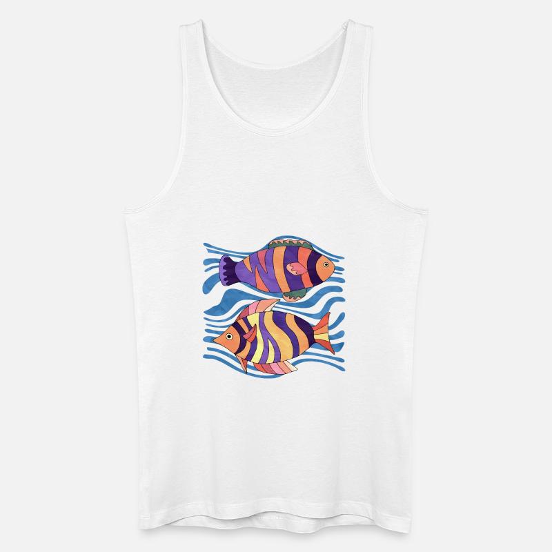 Fische - Männer Bio Tank Top - Weiß