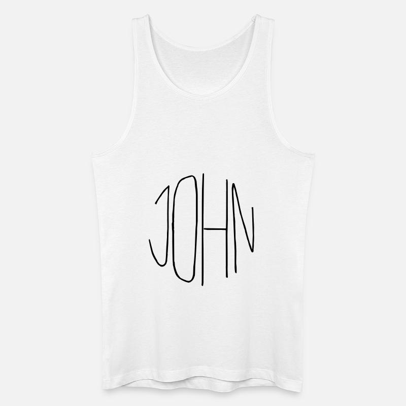 John - Männer Bio Tank Top - Weiß