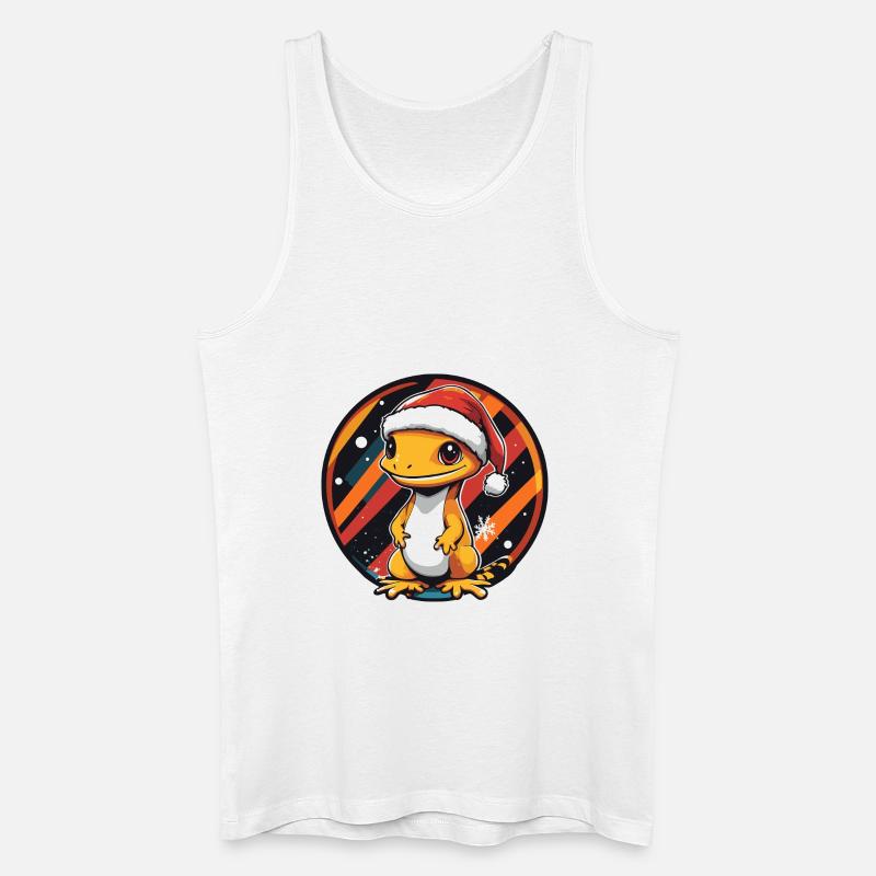 Echse Weihnachten X-Mas - Männer Bio Tank Top - Weiß