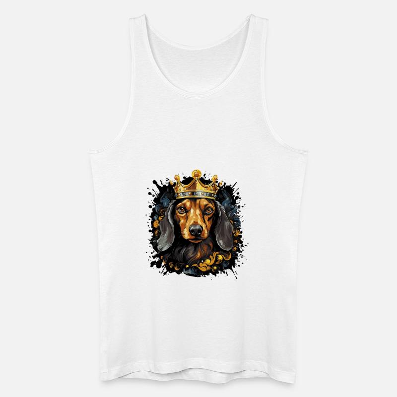 hund dackel tier - Männer Bio Tank Top - Weiß