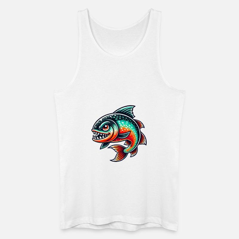 piranha comic - Männer Bio Tank Top - Weiß