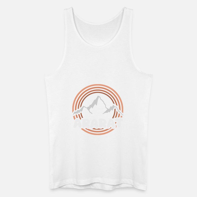 Ararat als Berg - Männer Bio Tank Top - Weiß