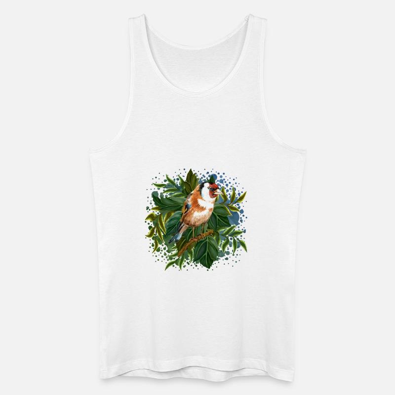 Bunter Vogel - Männer Bio Tank Top - Weiß