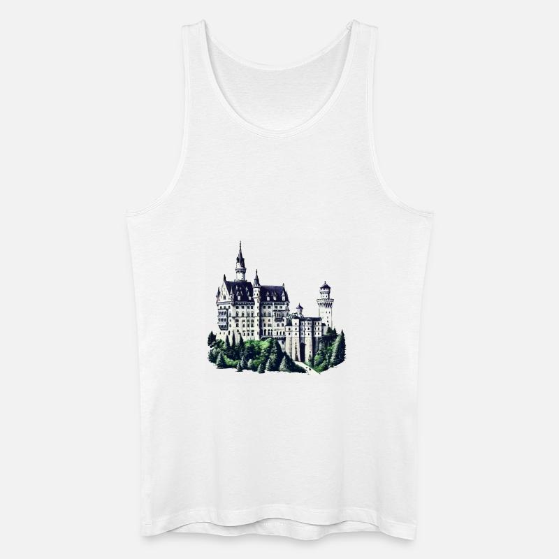 Schloss Neuschwanstein - Männer Bio Tank Top - Weiß