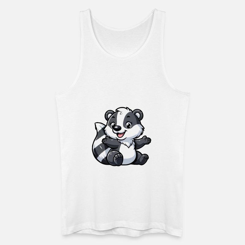 Waschbär Kind - Männer Bio Tank Top - Weiß