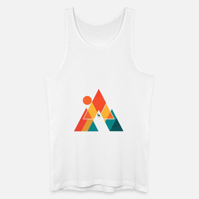 Gebirge - Männer Bio Tank Top - Weiß